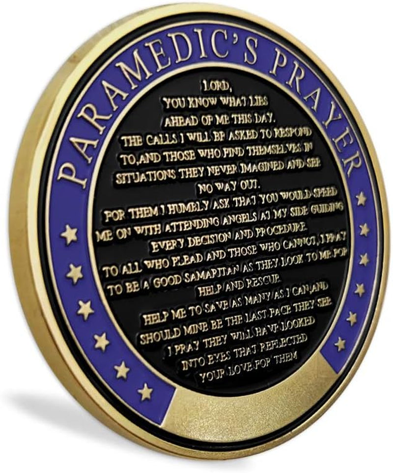 Paramedic'S Prayer EMT EMS Challenge Coins Emergency Coin Paramedic Dispatcher Gifts Doctor Thanksgiving Funny Challenge Coin for EMT EMS