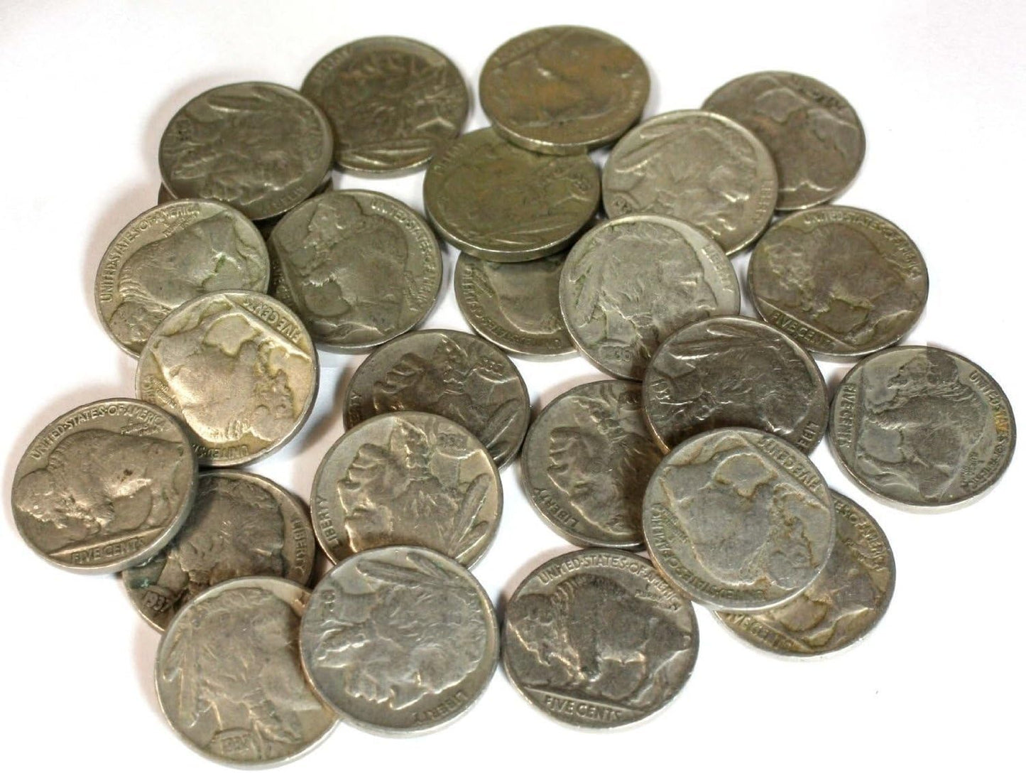 Collection of 25 Full Date Indian Head / Buffalo Nickels.