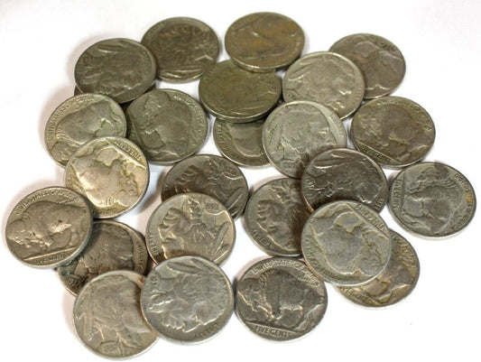 Collection of 25 Full Date Indian Head / Buffalo Nickels.