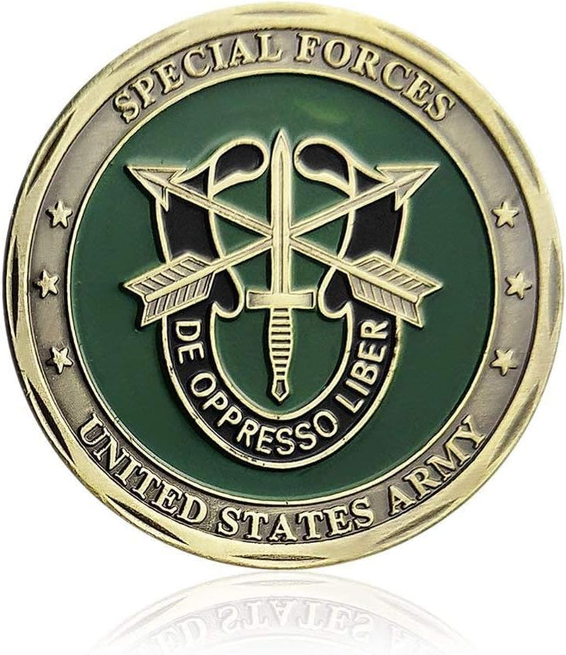 United States Army Special Forces Challenge Coin Faithful and True Green Beret Challenge Coin
