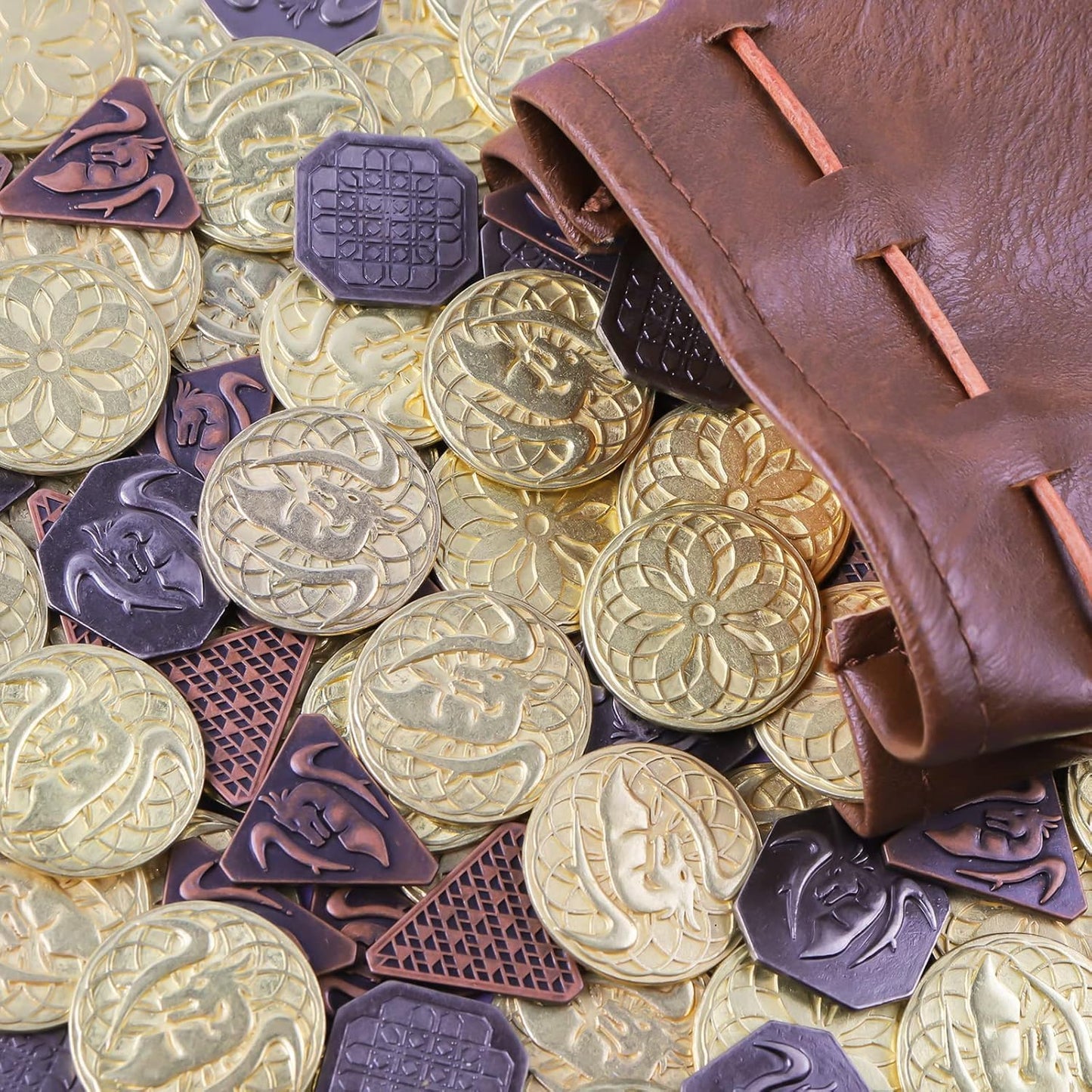 Unique DND Roleplay Token Set – 60 Metal Coins for Board Games & Collectors