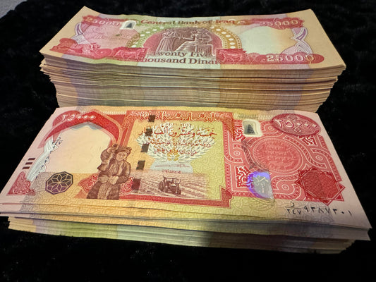 “2023 Generic 100,000 Dinar Set (4 x 25k) Uncirculated, New Security”