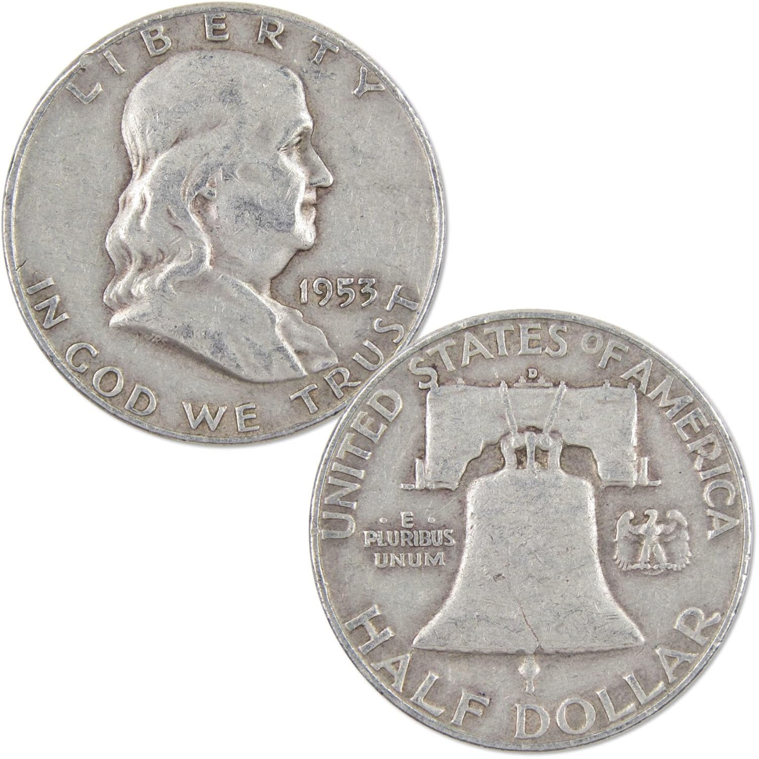 Franklin Silver Half Dollar 3 Coin PDS All Mint Set Circulated