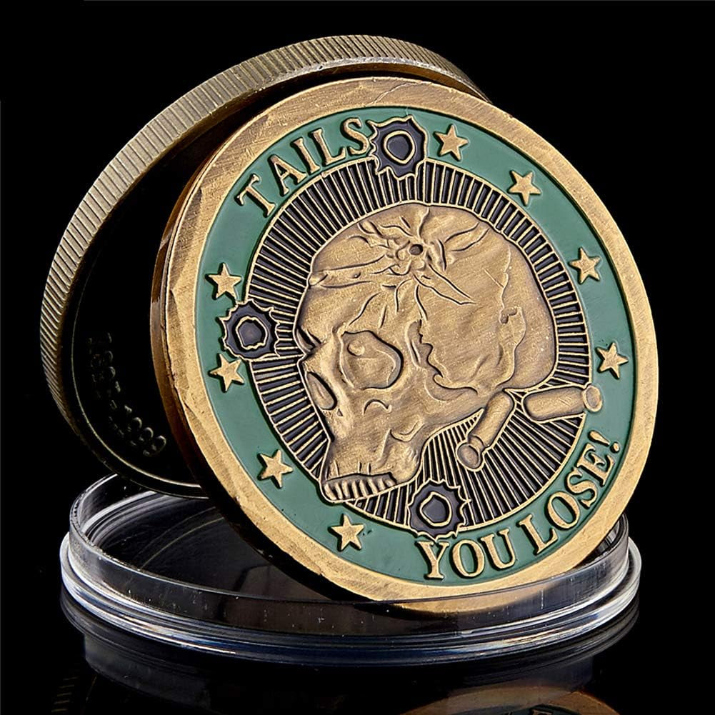 Good Luck Heads Tails Challenge Coin，Heads We Win Tails You Lose
