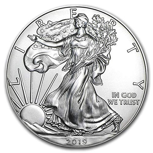 2019 American Silver Eagle .999 Fine Silver with Our Certificate of Authenticity Dollar Uncirculated US Mint