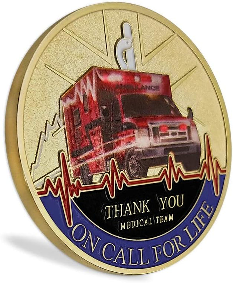 Paramedic'S Prayer EMT EMS Challenge Coins Emergency Coin Paramedic Dispatcher Gifts Doctor Thanksgiving Funny Challenge Coin for EMT EMS