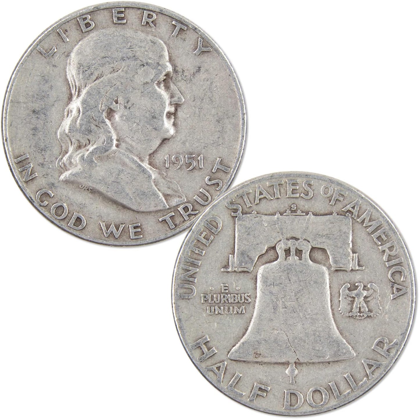 Franklin Silver Half Dollar 3 Coin PDS All Mint Set Circulated