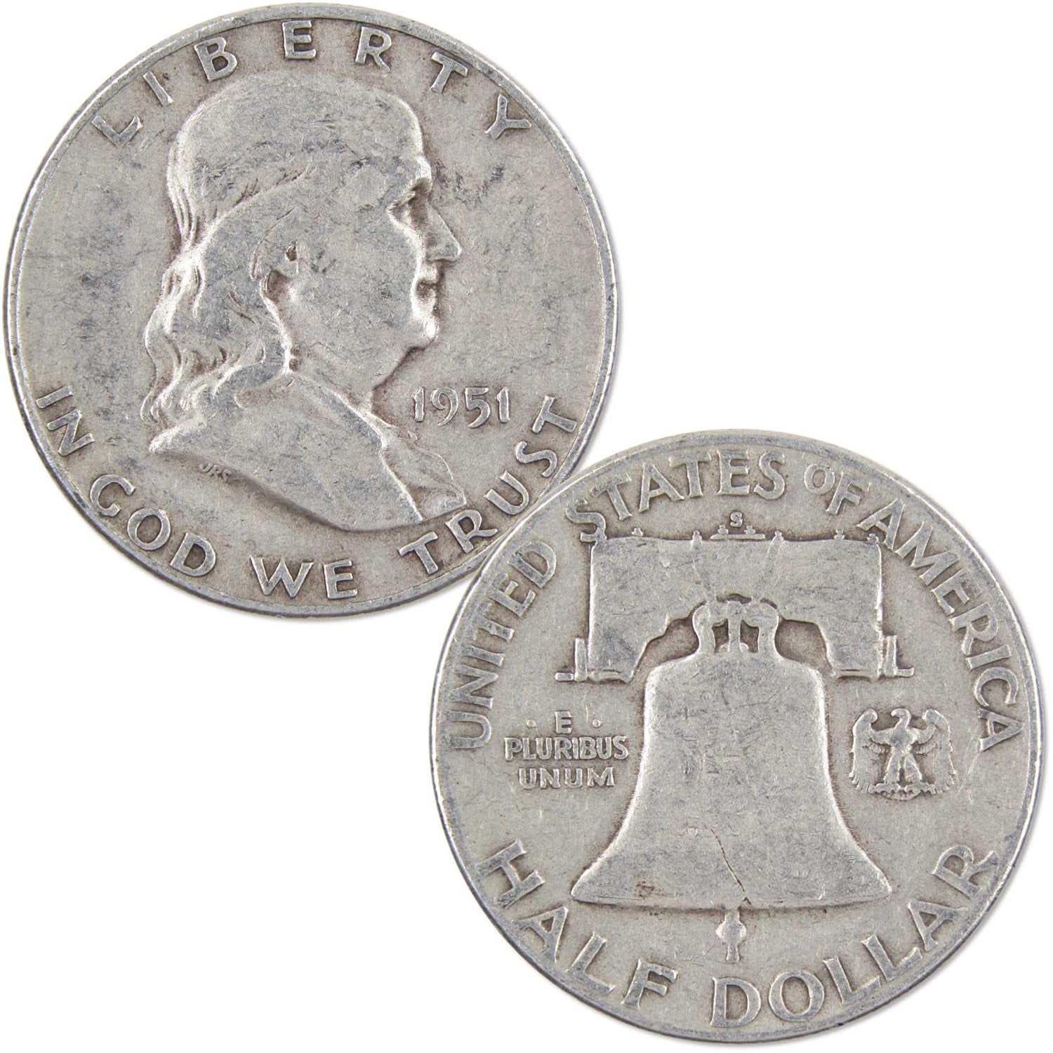 Franklin Silver Half Dollar 3 Coin PDS All Mint Set Circulated