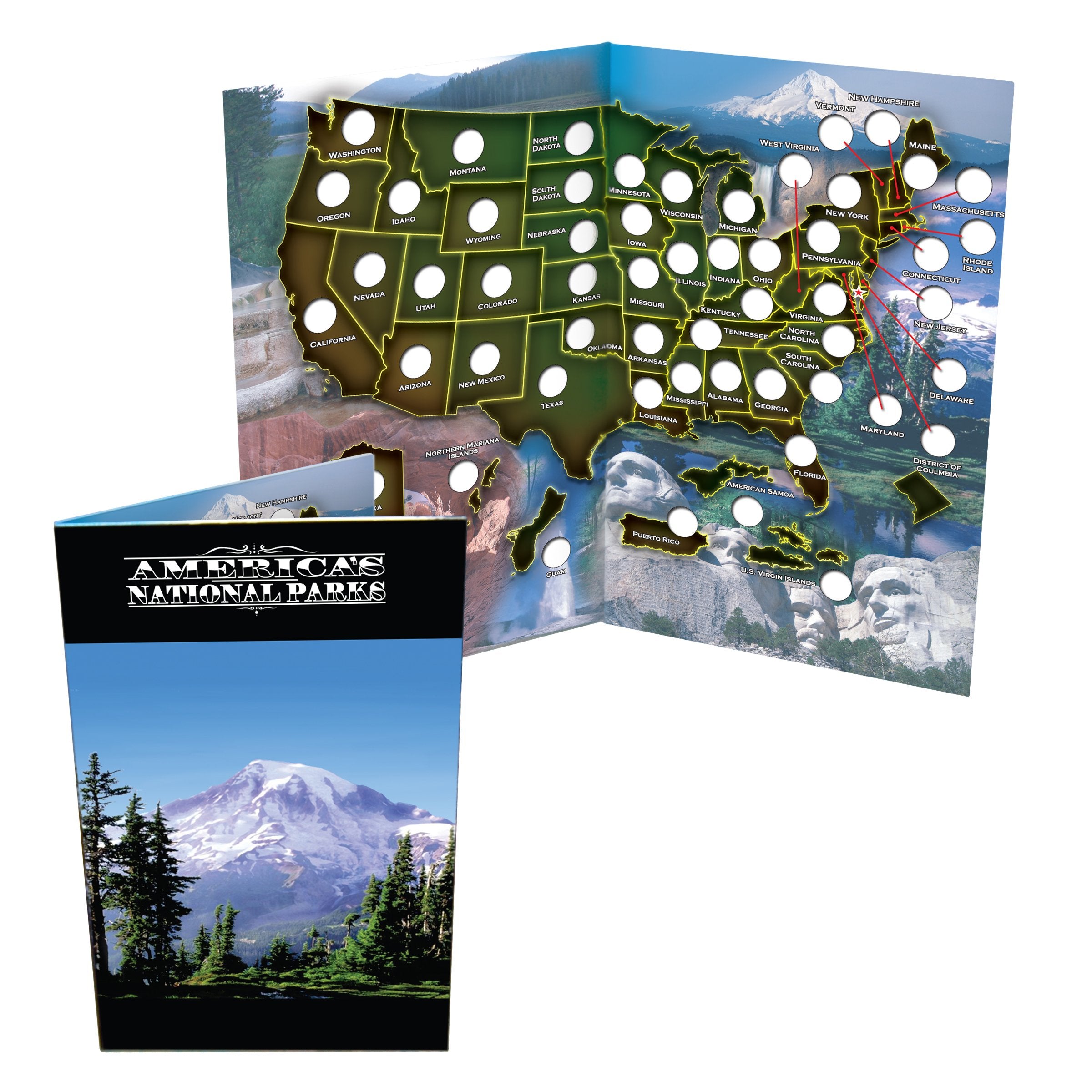 National Park Quarter Collection Book Folder Map – Treasure-Trades