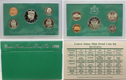 1996 S Clad Proof Set Collection US Mint Proof