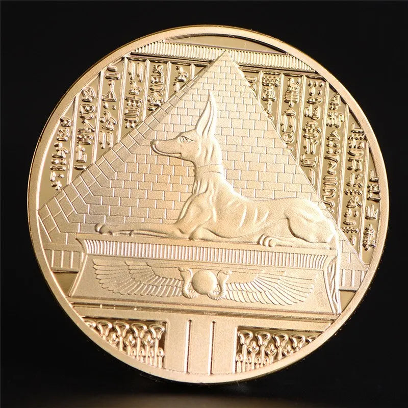 Moneda egipcia de Anubis: el regalo perfecto para coleccionistas y amantes de la historia.