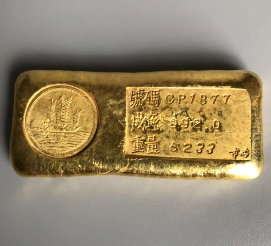 Archaize brass imitation gold coin small crafts statue