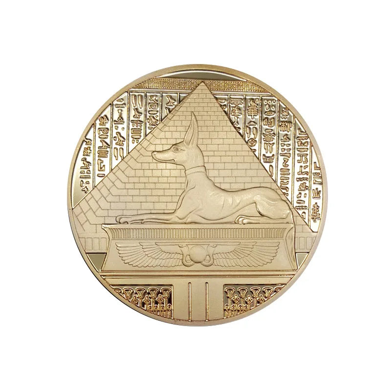 Moneda egipcia de Anubis: el regalo perfecto para coleccionistas y amantes de la historia.