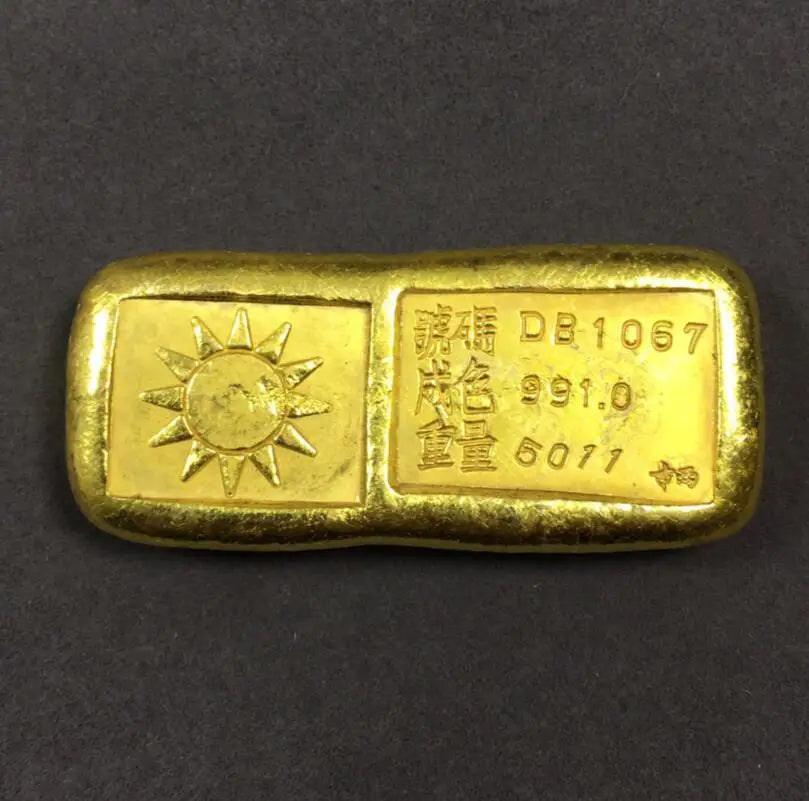 Archaize brass imitation gold coin small crafts statue