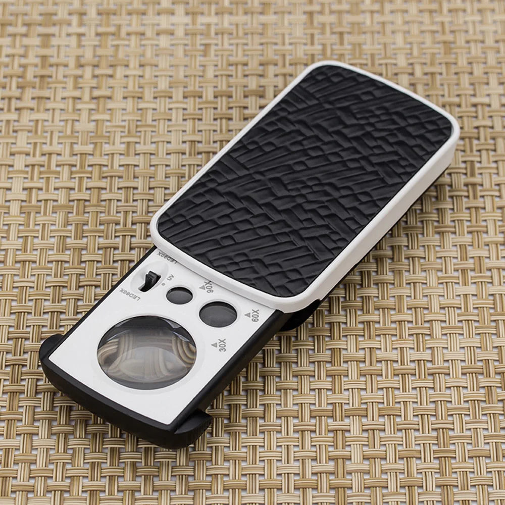 Lupa para monedas de joyería definitiva: LED, luz ultravioleta, 3 aumentos: ¡la más vendida!