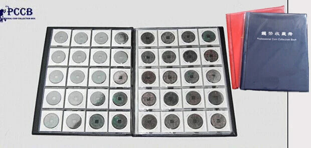 Álbum PCCB de 200 monedas para portamonedas de cartón - Libro profesional de colección de monedas