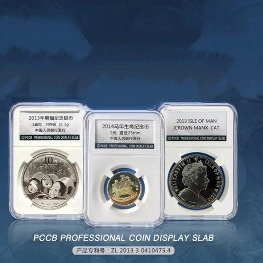 10 soportes para placas de monedas PCCB: almacenamiento acrílico profesional de monedas de 14 a 29 mm