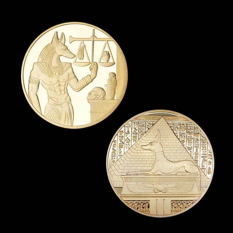 Moneda egipcia de Anubis: el regalo perfecto para coleccionistas y amantes de la historia.