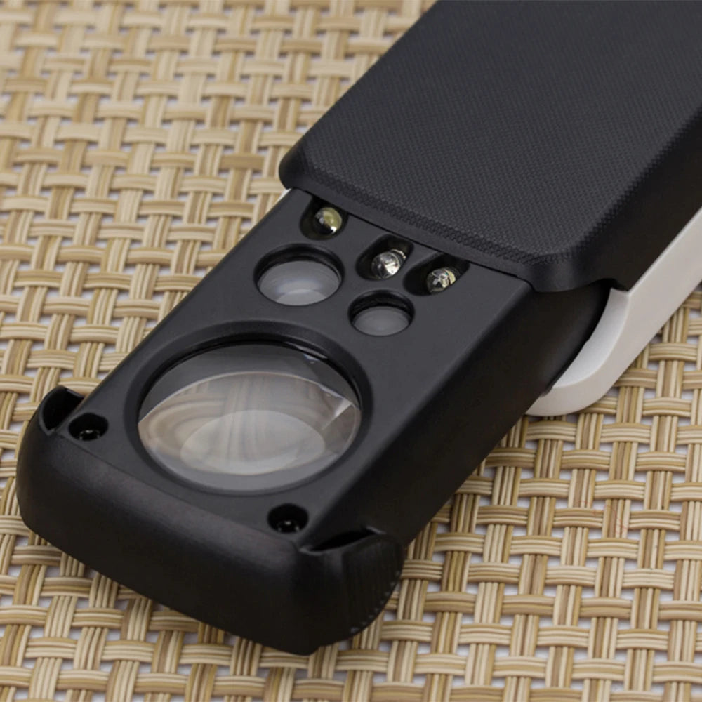 Lupa para monedas de joyería definitiva: LED, luz ultravioleta, 3 aumentos: ¡la más vendida!