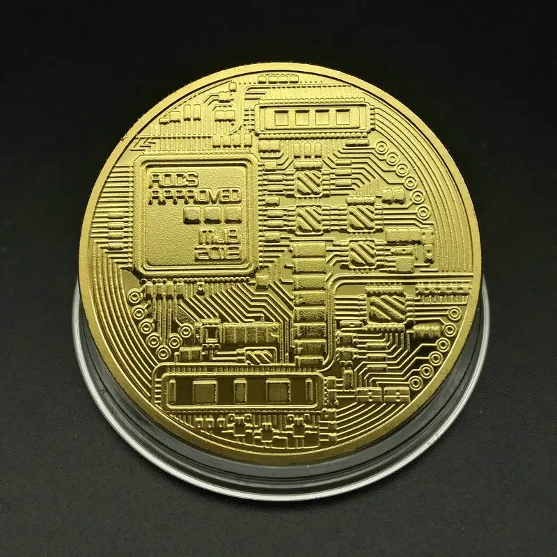 Moneda Bitcoin de oro y plata de alta calidad: perfecta para coleccionistas y para regalar.