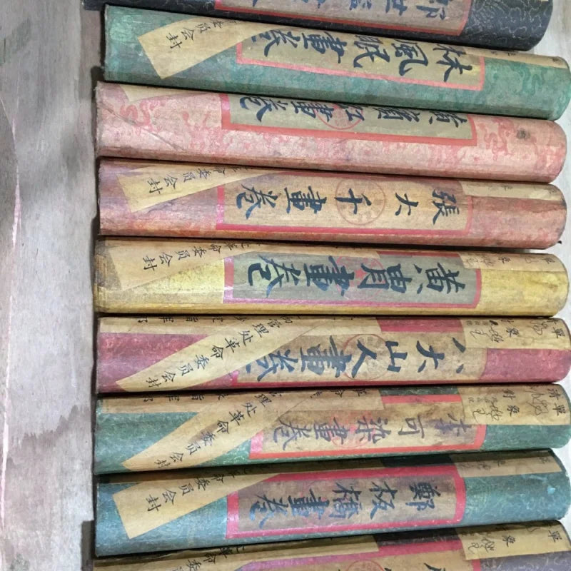 Calligraphies et peintures anciennes célèbres - Cylindre de style vieilli