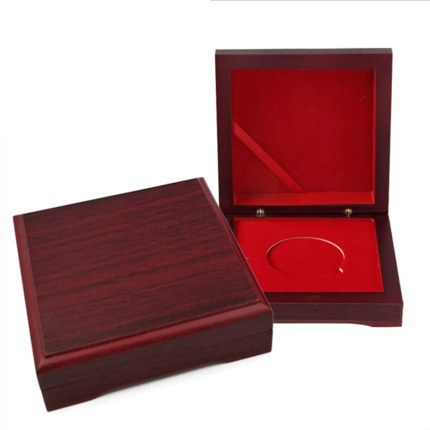 Wooden Coin Storage Box - Elegant Display for Commemorative Coins