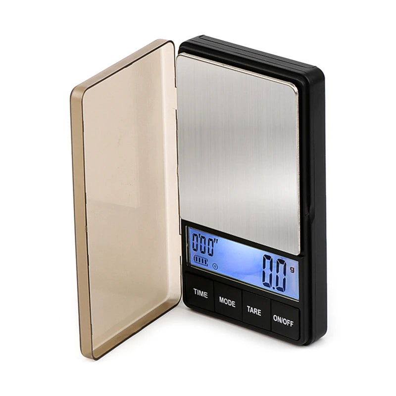 Balance à pièces Shanwen 1000 g x 0,1 g - Minuteur de barista et de préparation avec écran LCD rétroéclairé