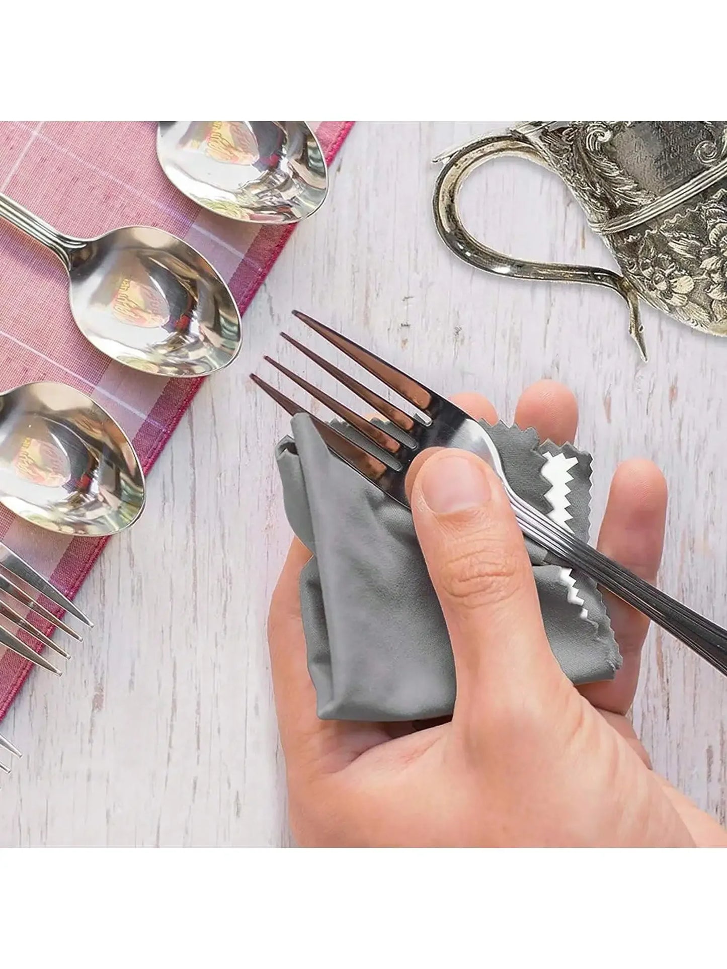 Chiffon de nettoyage multicouche pour bijoux – 24 x 16 cm pour pièces d'argent et d'or