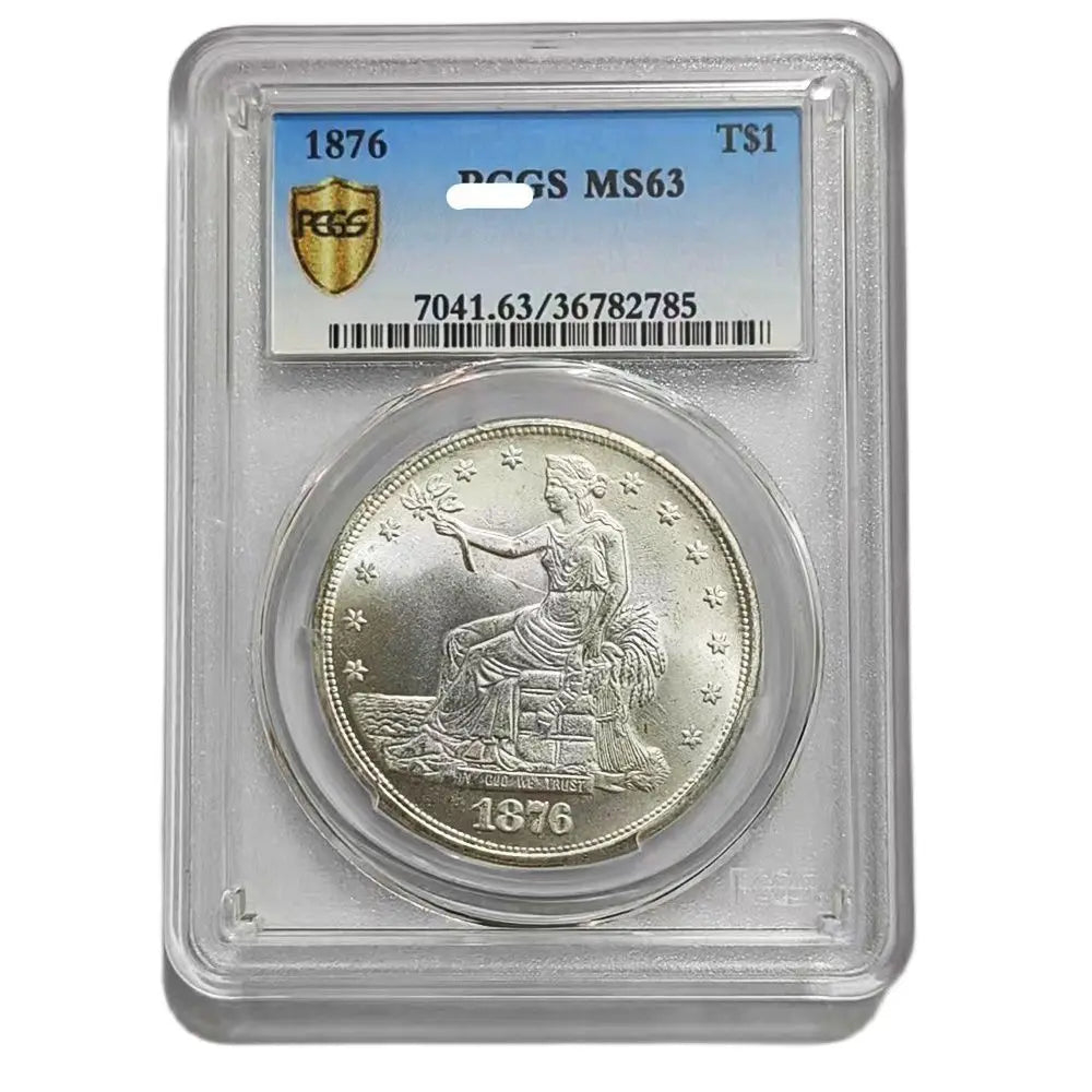 Dollar commercial de 1876, PCGS MS63 Type 1 — Argent à 90 % — Monnaie des États-Unis, Philadelphie