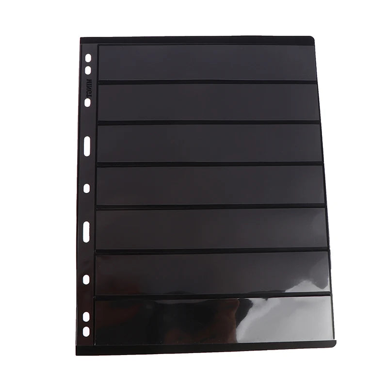 10 pages d'album à timbres à 7 cases - Porte-pièces et timbres, format à feuilles mobiles