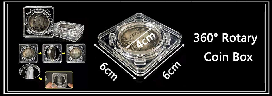 10 expositores universales para monedas: caja de almacenamiento ajustable para monedas y medallas.