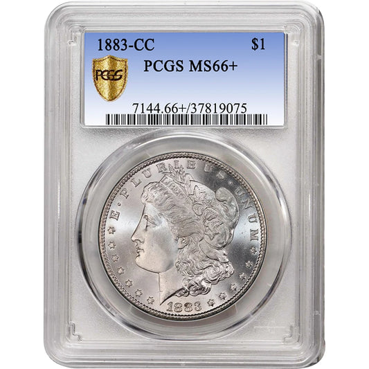 Dólar Morgan CC de 1883 PCGS MS66 — Plata de Carson City de alta calidad