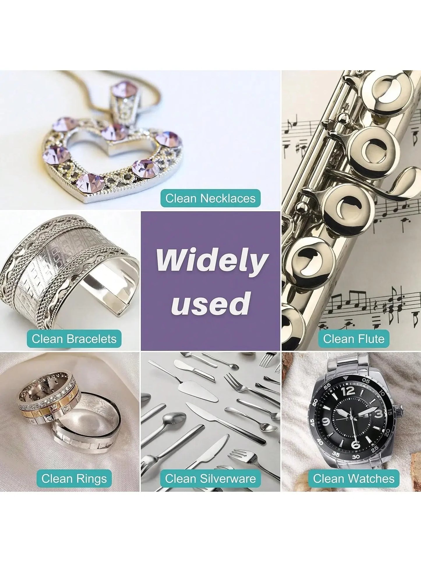 Chiffon de nettoyage multicouche pour bijoux – 24 x 16 cm pour pièces d'argent et d'or