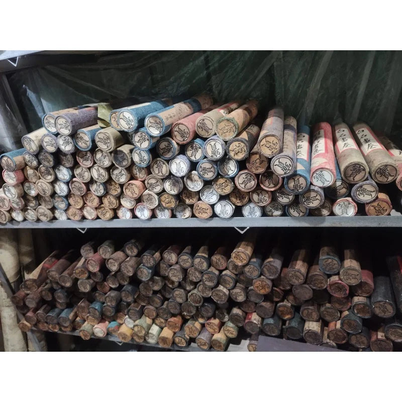 Calligraphies et peintures anciennes célèbres - Cylindre de style vieilli