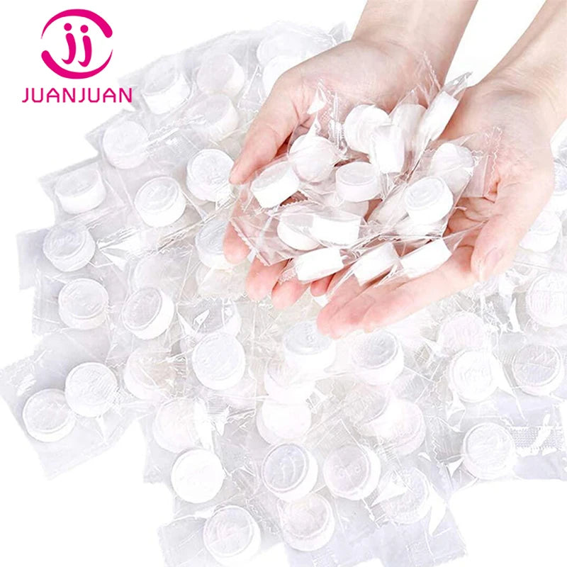 Meilleure vente : 100 mini lingettes compressées – Porte-monnaie portable