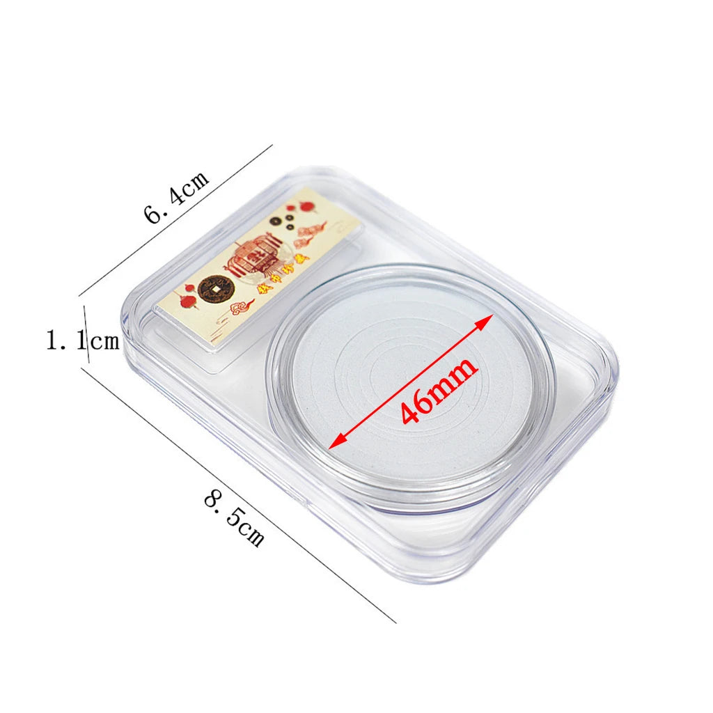 10 cápsulas para monedas de 46 mm con junta de espuma para monedas de 16 a 46 mm