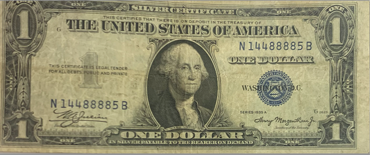 Collectible 1935-A $1 Silver Certificate – No Motto, Blue Seal