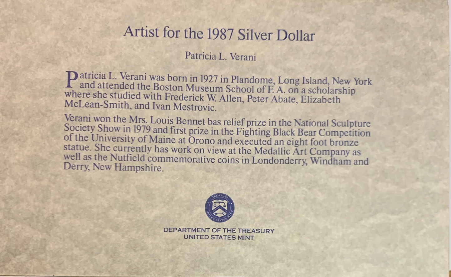 1987 United States Constitution Prestige Set - Certified Authentic Proof Coins