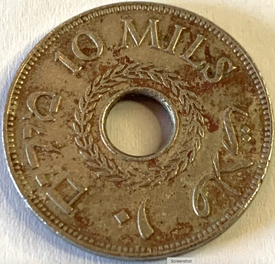 Rare 1927 British Palestine 10 Mils Coin – Only 5 Million Minted – Collectible Treasure