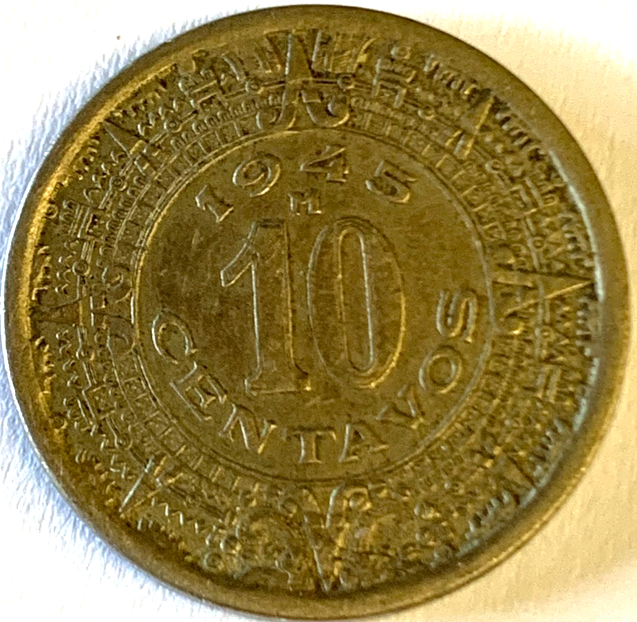 Unique 1945 10 Centavos Mexico City Mint Coin – A Classic for Coin Collectors