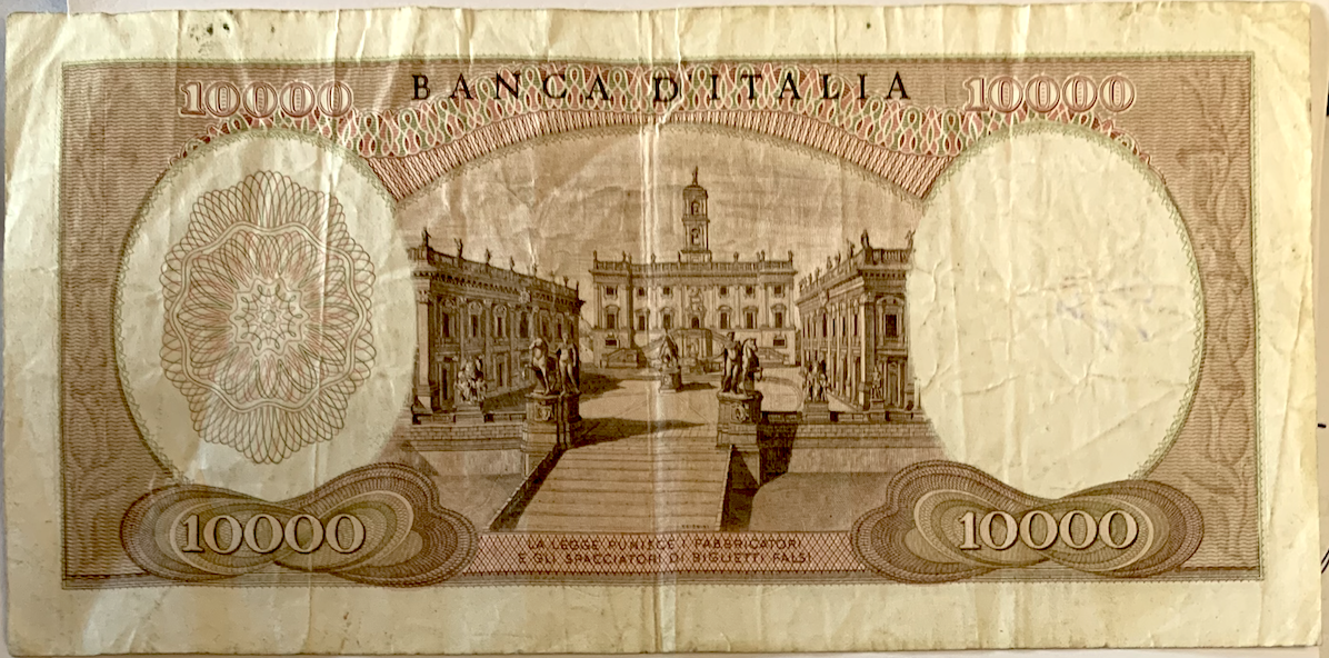 Historic Italian 10,000 Lire 1973 Note – Low Mintage Collectible | Michelangelo Art