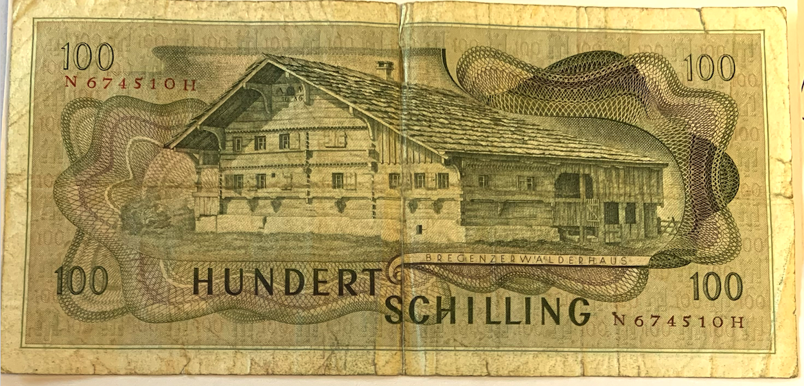Rare 1969 Austria 100 Schilling Banknote – Second Issue with XF Grade Value
