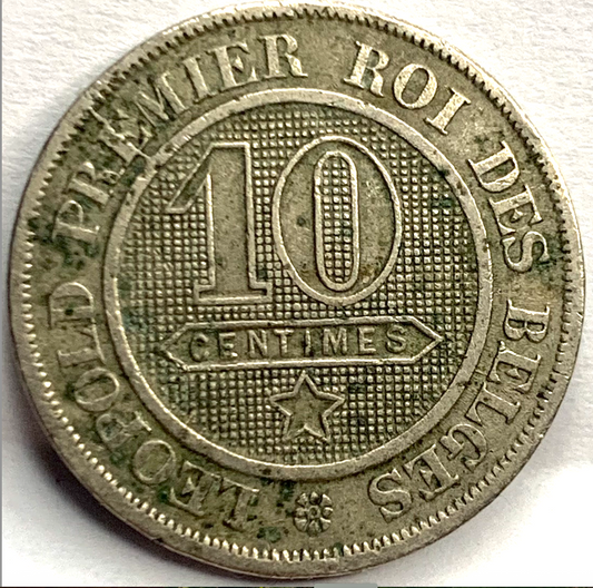 Antique 1862 Belgium 10 Centimes – Over 150 Years Old, Brussels Mint Treasure