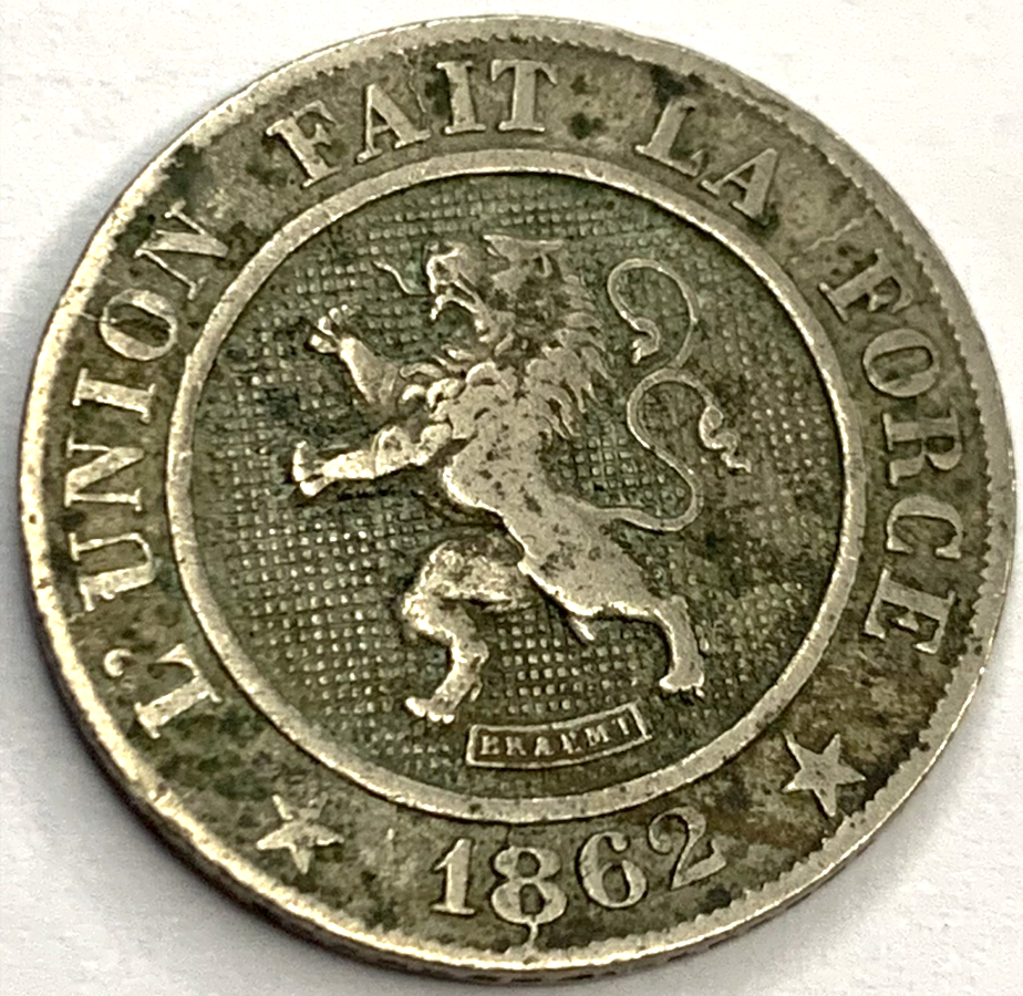 Antique 1862 Belgium 10 Centimes – Over 150 Years Old, Brussels Mint Treasure