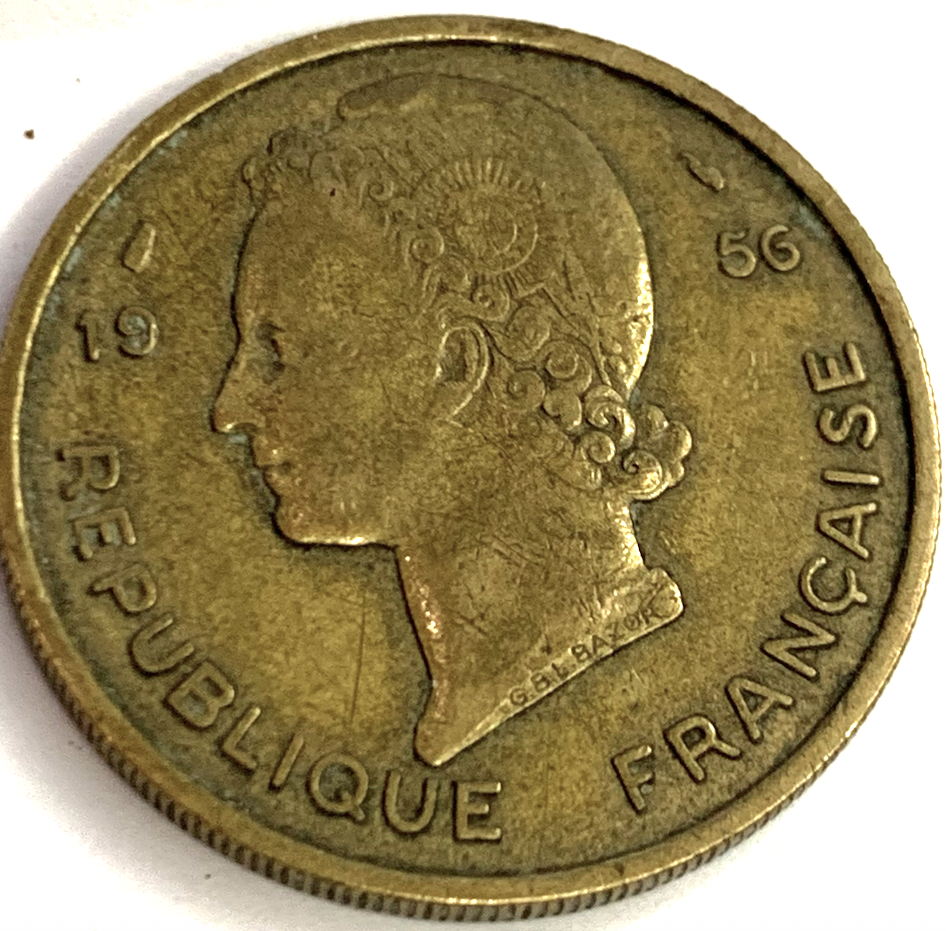 Historic French West Africa 25 Francs 1956 – CFA Franc Colonial Currency
