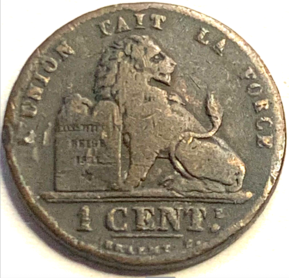 Collectors’ 1882 Belgium 1 Centime – King Leopold II Historic Coin