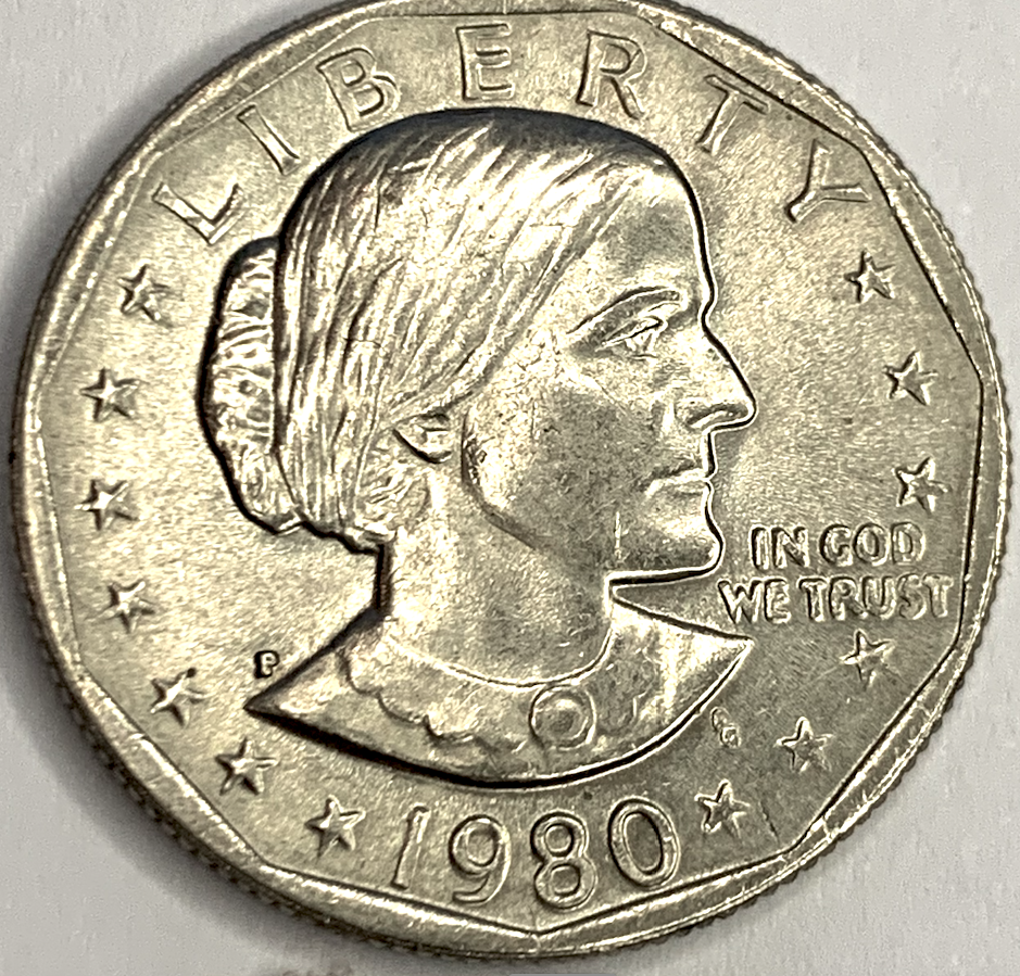 1980 Liberty Susan B. Anthony One Dollar – Rare U.S. Circulation Coin