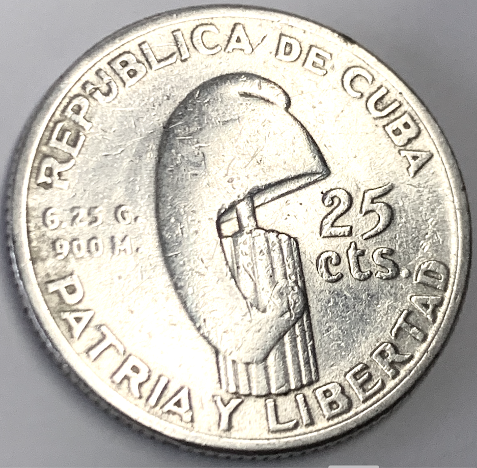 Rare Cuban 1953 José Martí 25¢ – 90% Silver Commemorative Coin