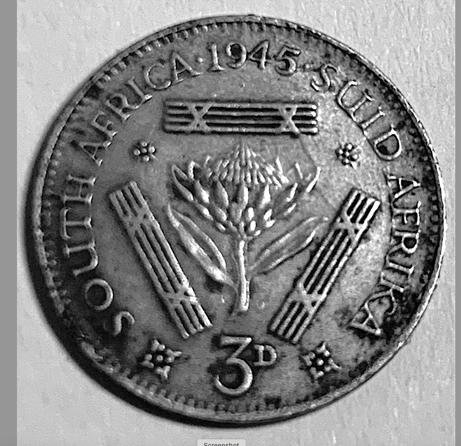 3. South Africa 3 Pence 1944 &1945 Silver Coins | Rare King George VI Pound Currency