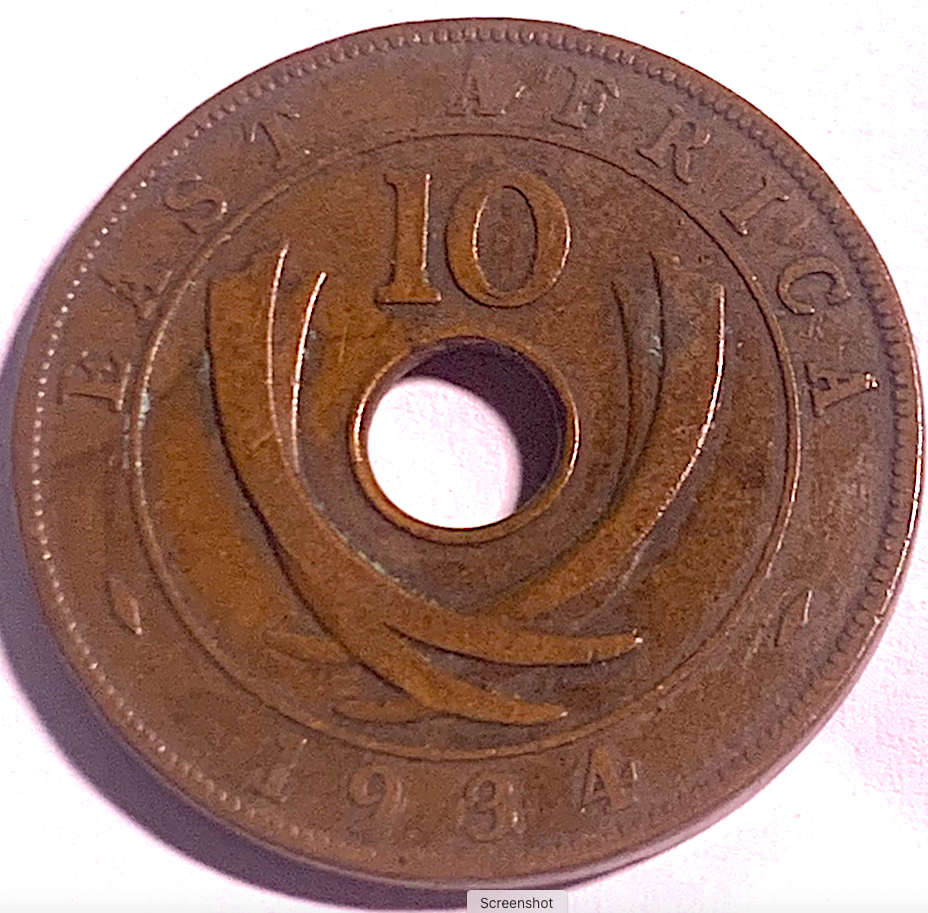 Historic 1934 East Africa 10 Cents | Limited Mintage Bronze Coin | George V Era